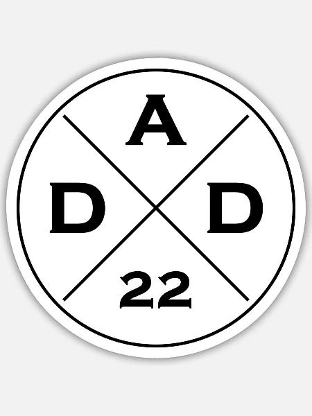 Geschenk für Vater / Papa / Papi / Dad 2022 - Sticker Größe S (10 x 10 cm) - Mattweiß