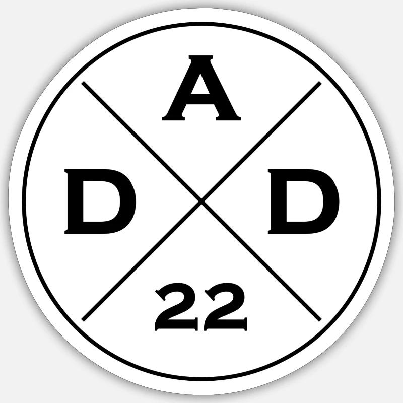 Gave til far / Far / Far / Far 2022 - Sticker størrelse S (10 x 10 cm) - mat hvid
