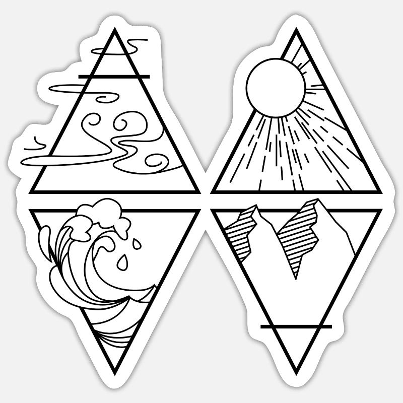 4 Elemente Sticker Größe S (10 x 10 cm)