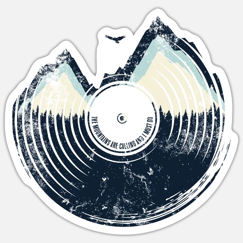 Echo Ridge Mountain Vinyl - Sticker size S (10 x 10 cm) - white matte