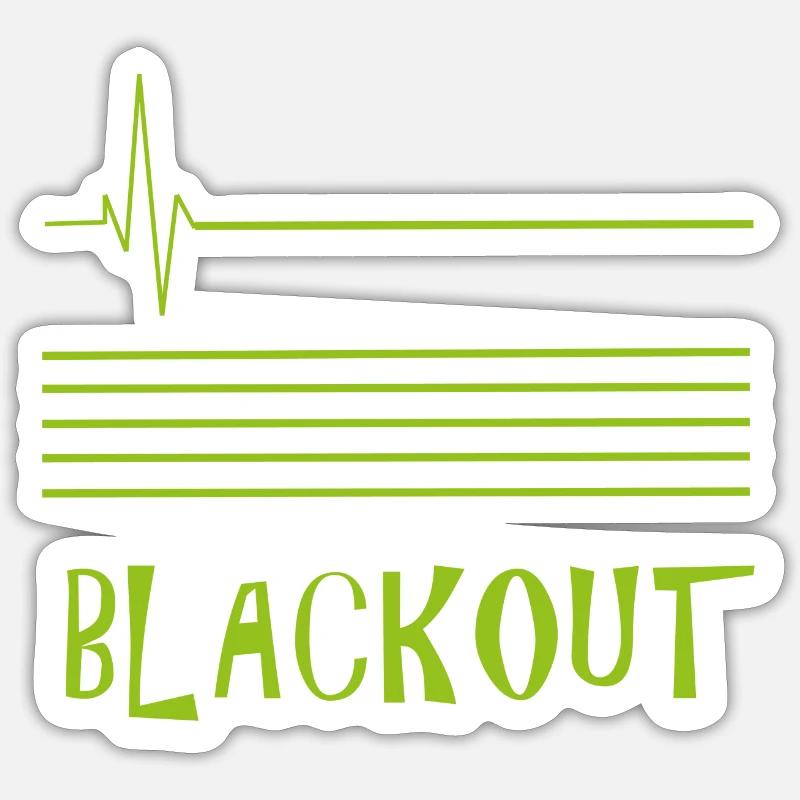 Blackout - Sticker size S (10 x 10 cm) - white matte