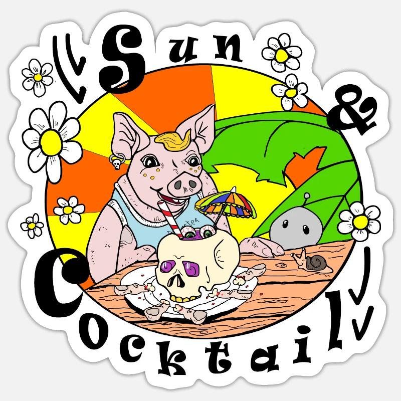 cochon Sticker taille S (10 x 10 cm)