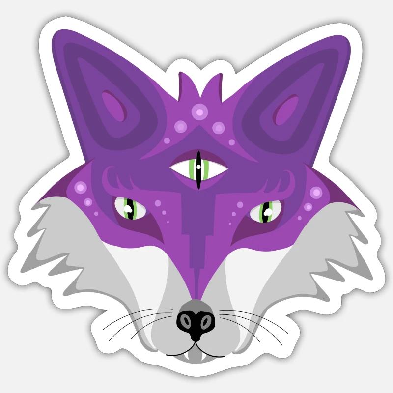magic fox Sticker size S (10 x 10 cm)