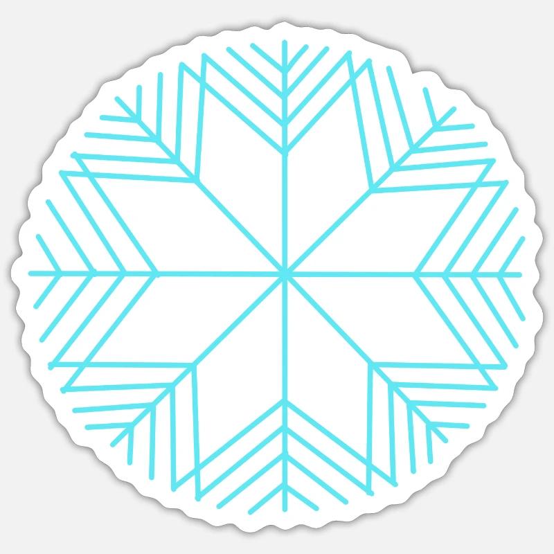 Snowflake - Sticker size S (10 x 10 cm) - white matte