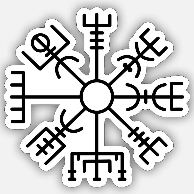 Viking Compass Sticker size S (10 x 10 cm)