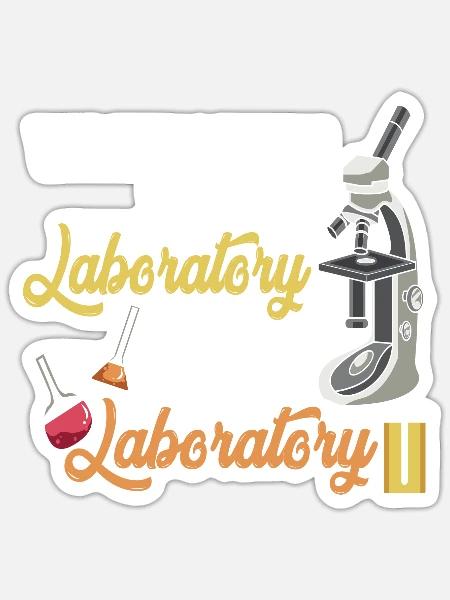 What Happens In The Laboratory Medizinlabor - Sticker Größe S (10 x 10 cm) - Mattweiß
