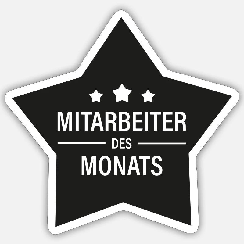 Mitarbeiter des Monats Sticker Größe S (10 x 10 cm)