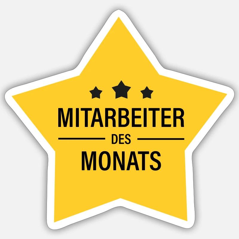 Mitarbeiter des Monats Sticker Größe S (10 x 10 cm)