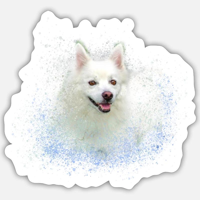 pointed,dog,graffiti,painting,dwarf Sticker size S (10 x 10 cm)