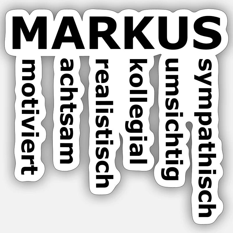 Markus - Ein spezielles Design für Markus Sticker Größe S (10 x 10 cm)