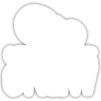 Bouldern Klettern Climbing - Sticker Größe S (10 x 10 cm) - Mattweiß - Vorne