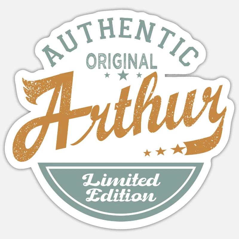 Arthur Name Gift Personalized Arthur Tshirt Sticker size S (10 x 10 cm)