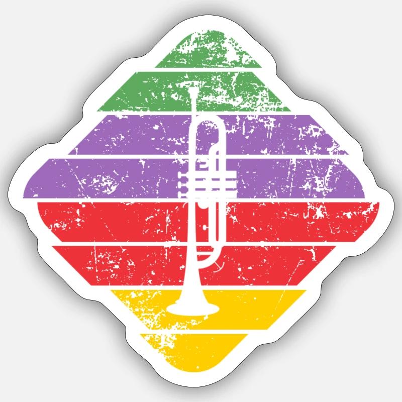Trompete Sticker Größe S (10 x 10 cm)