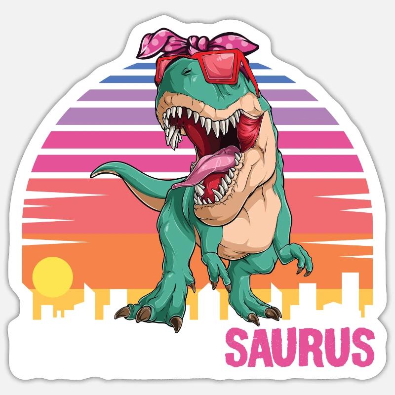 Tochtersaurus Sticker Größe S (10 x 10 cm)