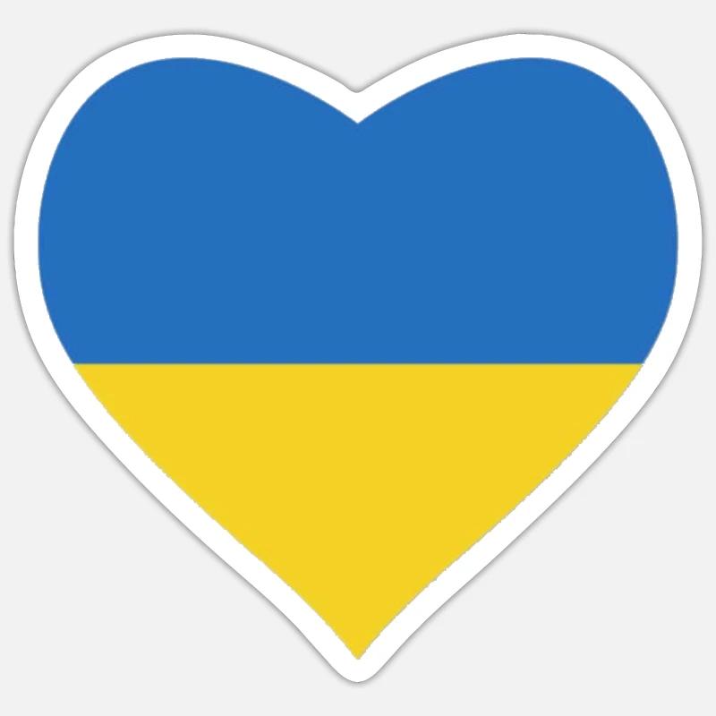 Ukraine - Sticker Größe S (10 x 10 cm) - Mattweiß