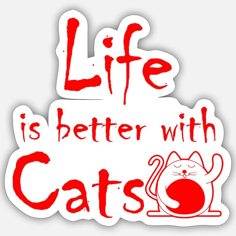 Cat Katze Sticker size S (10 x 10 cm)