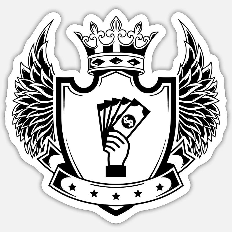 Symbole du bouclier d’argent - Sticker taille S (10 x 10 cm) - blanc mat