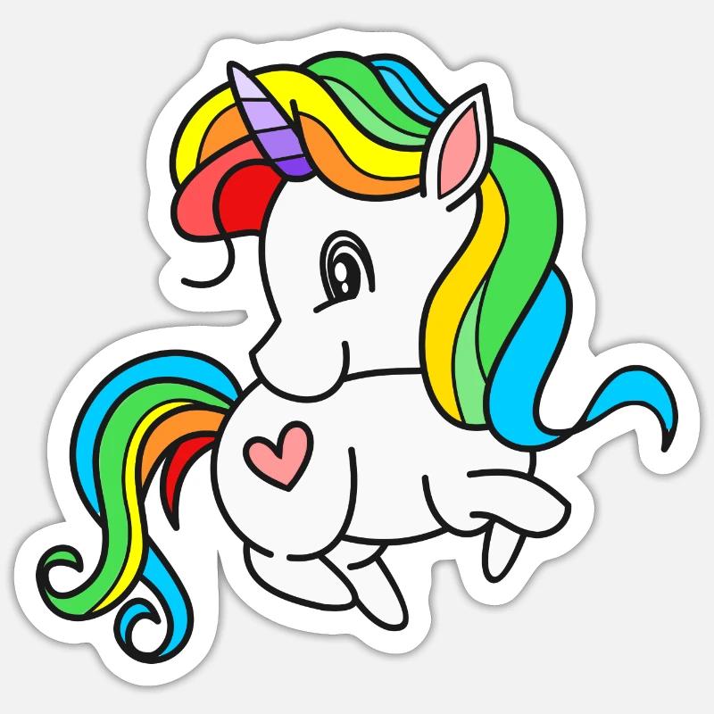 Unicorn Unicorns - Sticker size S (10 x 10 cm) - white matte