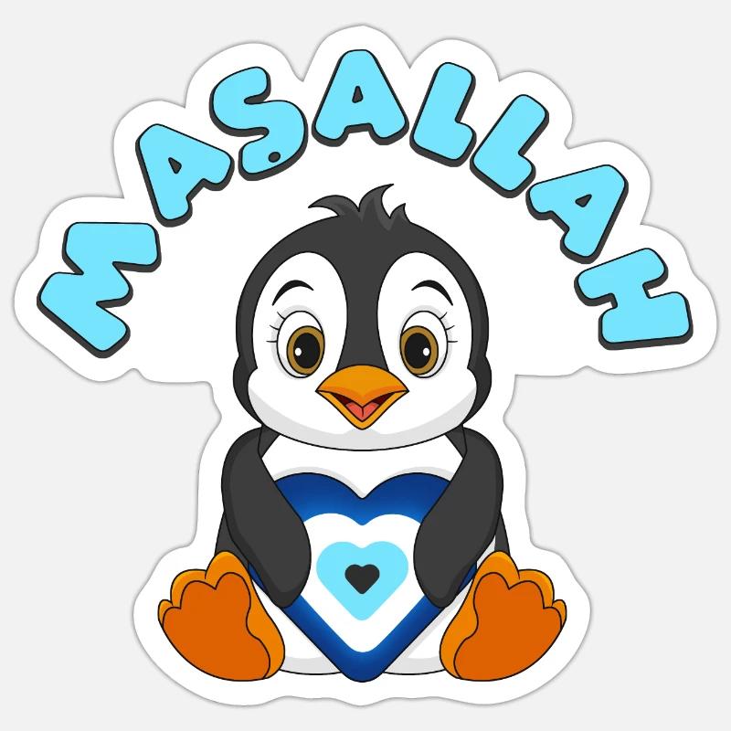 Masallah - Sticker taille S (10 x 10 cm) - blanc mat