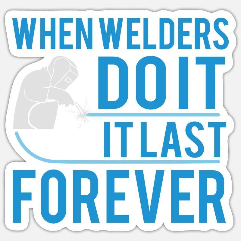 Welder - Sticker size S (10 x 10 cm) - white matte