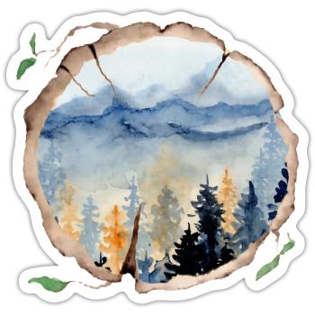 Wald Natur Naturliebhaber - Sticker Größe S (10 x 10 cm) - Mattweiß - Vorne