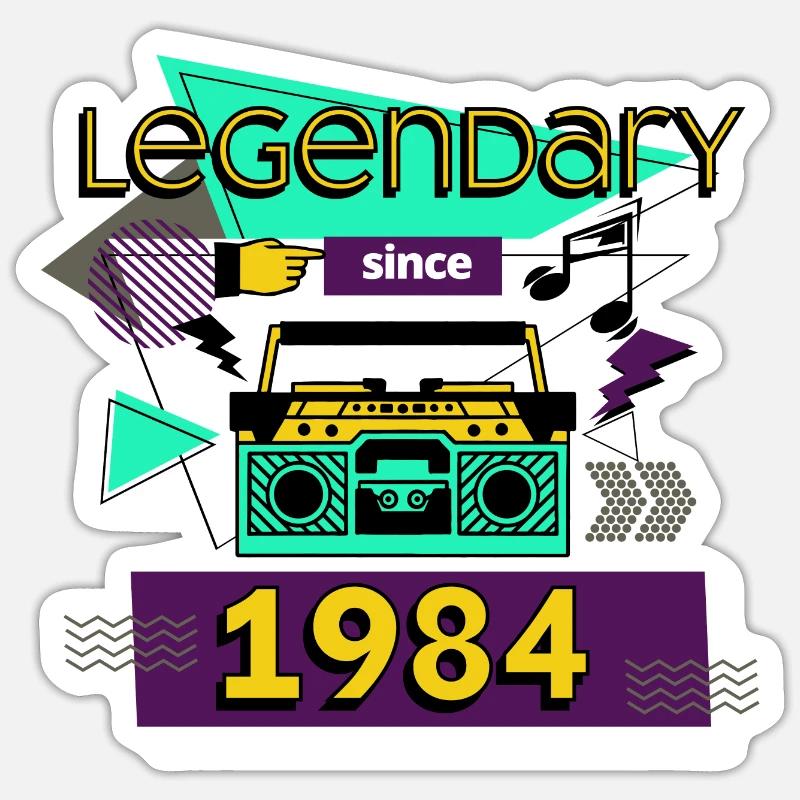 legendary since 1984 - Sticker size S (10 x 10 cm) - white matte