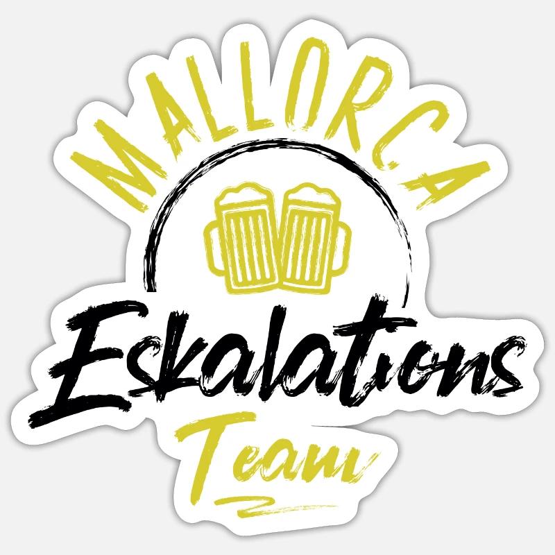 Escalade de Majorque - Sticker taille S (10 x 10 cm) - blanc mat