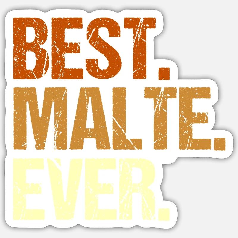 Malte Sticker Größe S (10 x 10 cm)