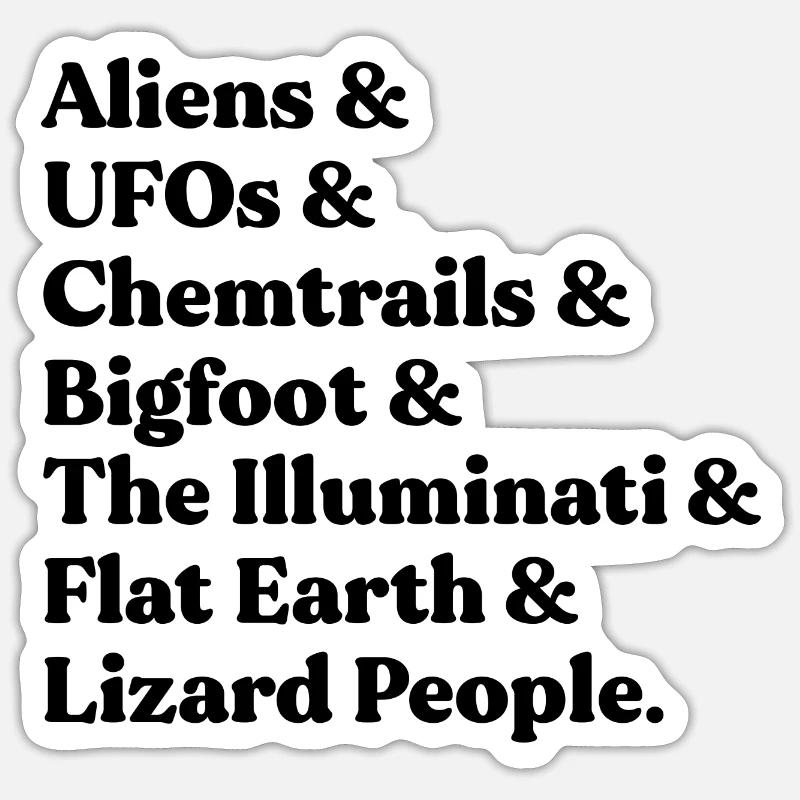 Conspiracy Theory Starter Pack Sticker size S (10 x 10 cm)