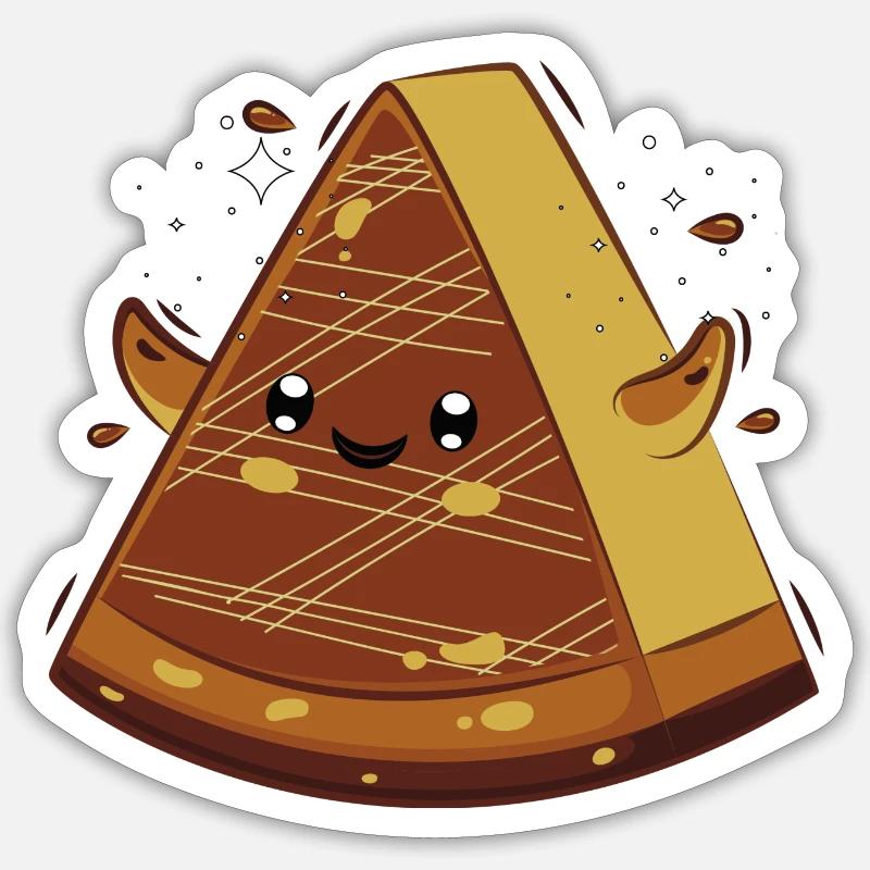gâteau breton - Sticker taille S (10 x 10 cm) - blanc mat