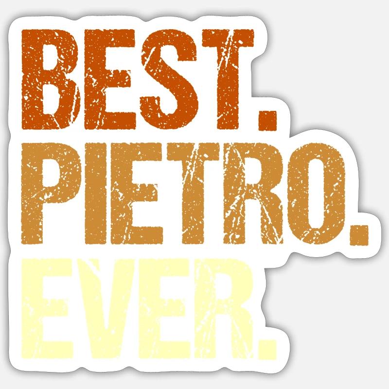 Pietro - Sticker taille S (10 x 10 cm) - blanc mat