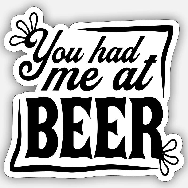 Saying Beer Persuaded Sticker size S (10 x 10 cm)