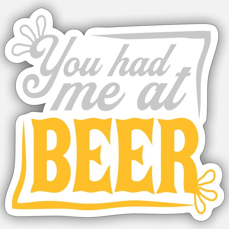 La bière dit persuadée Sticker taille S (10 x 10 cm)