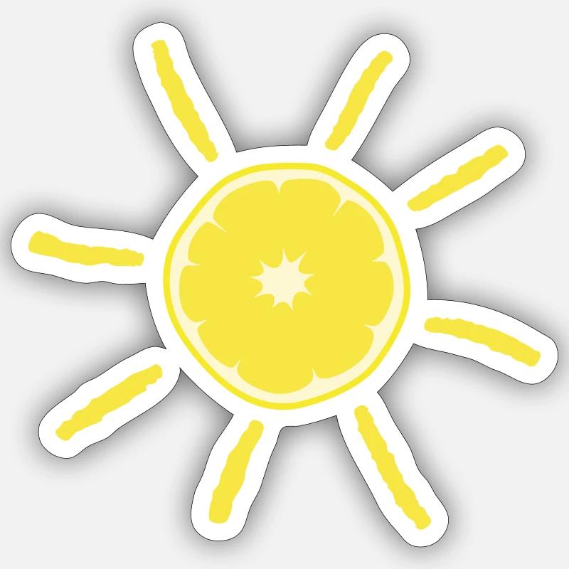 Lemon or sun? Sticker size S (10 x 10 cm)