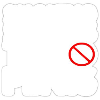 Smoking shrinks the penis - Sticker taille S (10 x 10 cm) - blanc mat - Devant