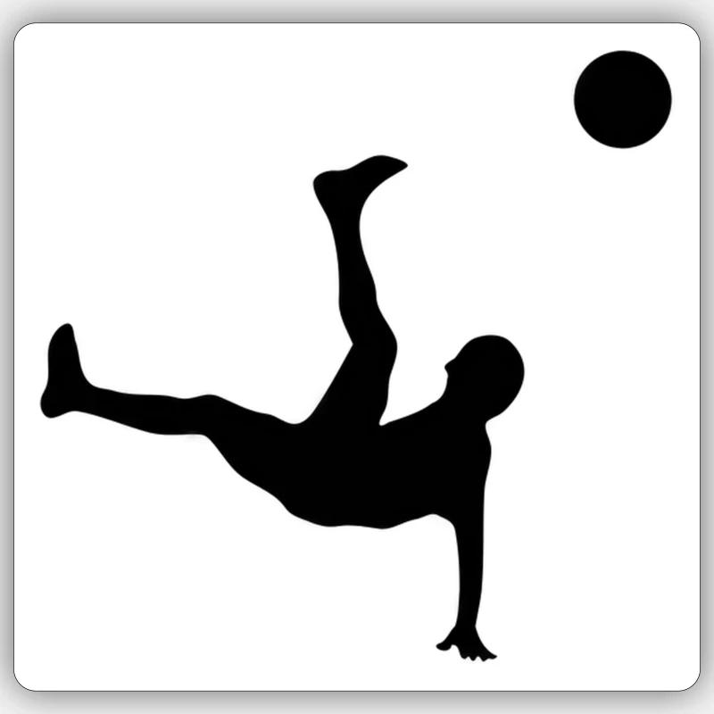 fussball - Sticker Größe S (10 x 10 cm) - Mattweiß
