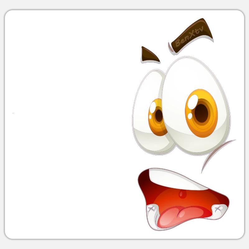 BenXtvs Gesicht Sticker Größe S (10 x 10 cm)