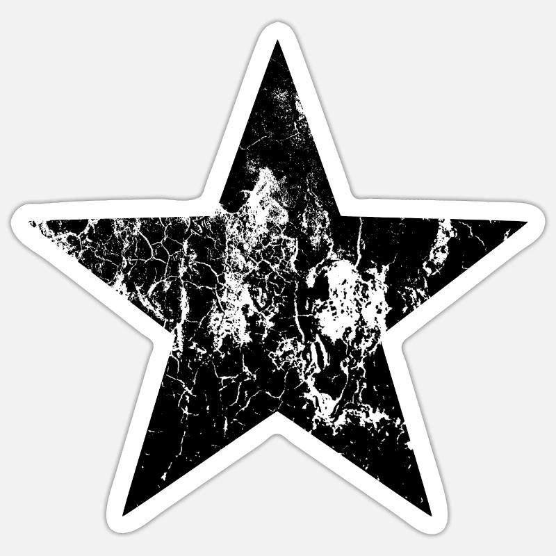 Schwarzer Stern Sticker Größe S (10 x 10 cm)