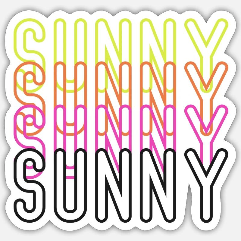 Sunny cool text Sticker size S (10 x 10 cm)