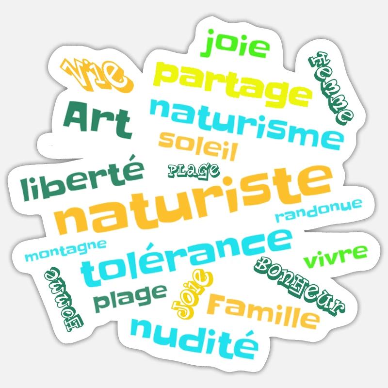nuage natu - Sticker taille S (10 x 10 cm) - blanc mat