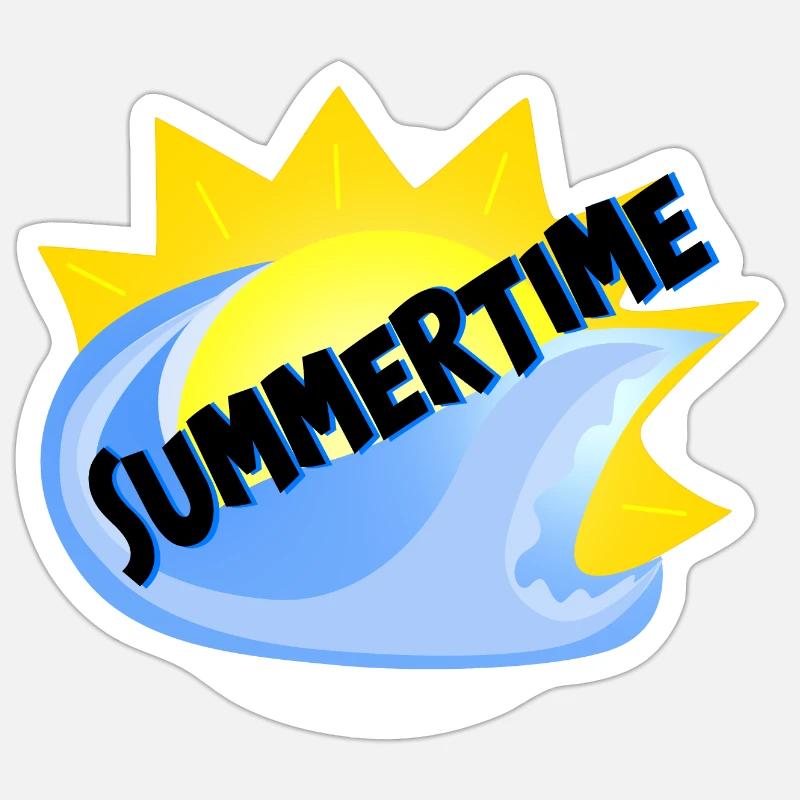 SummerTime - Sticker size S (10 x 10 cm) - white matte