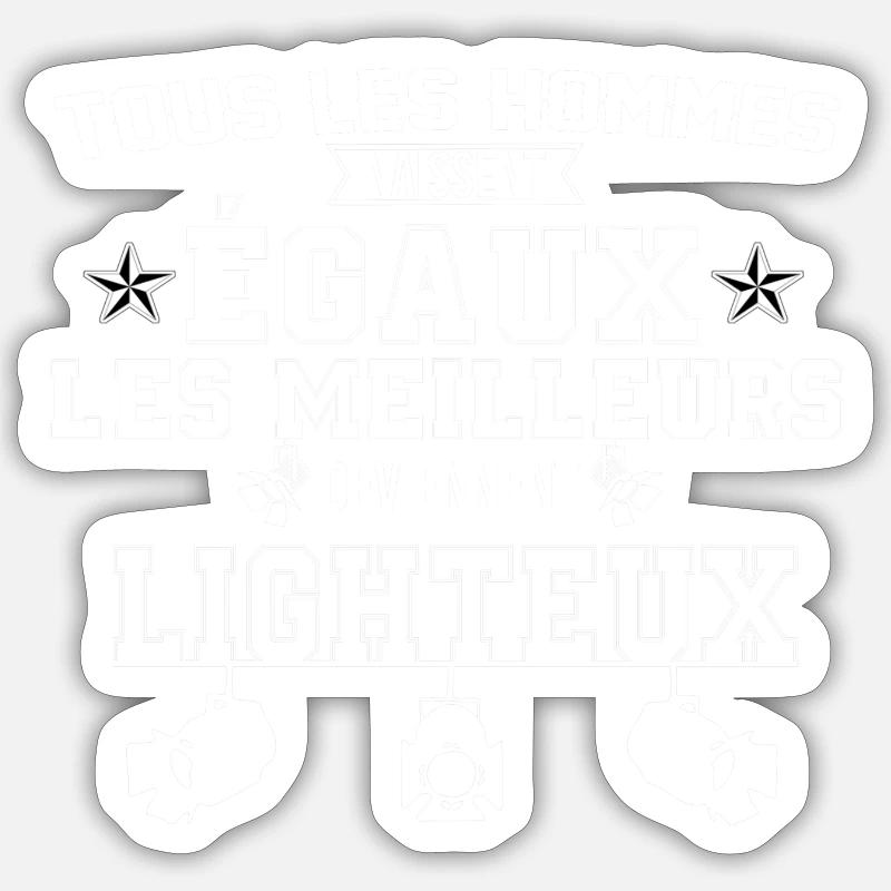MEILLEUR LIGHTEUX - Sticker taille S (10 x 10 cm) - blanc mat