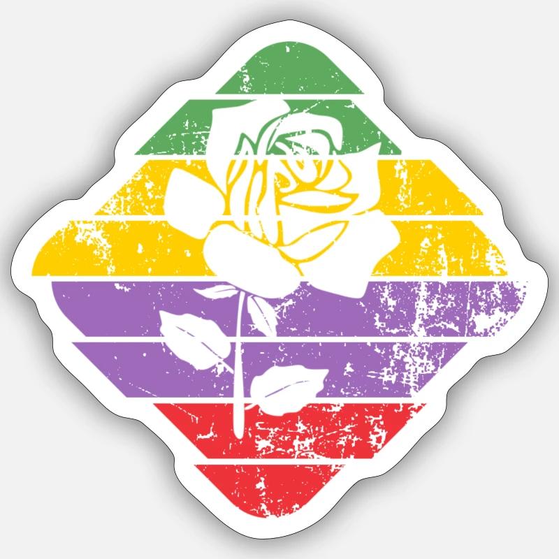 Rose - Sticker size S (10 x 10 cm) - white matte