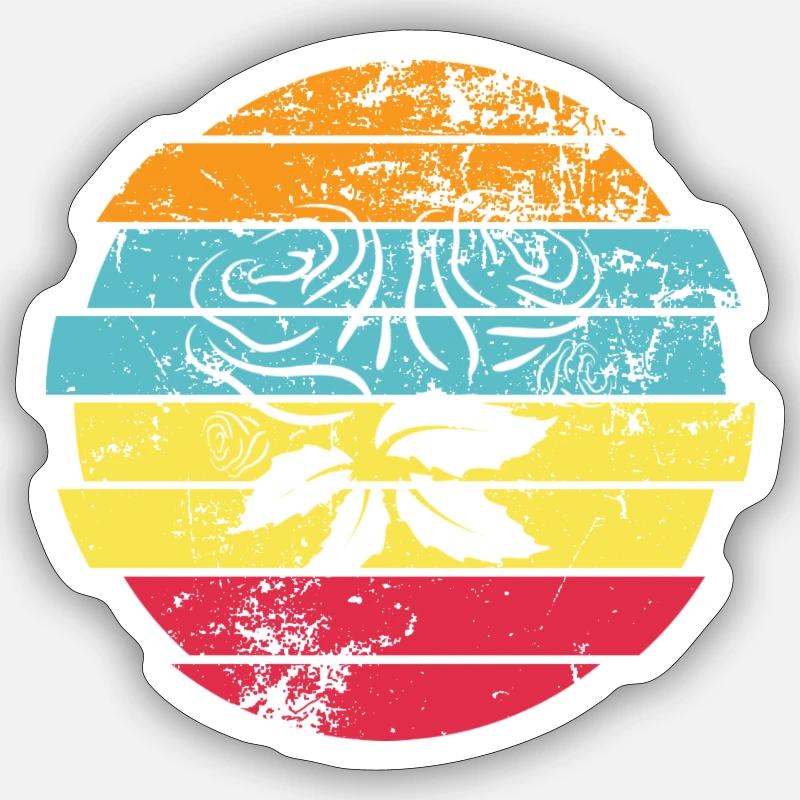 Rose - Sticker size S (10 x 10 cm) - white matte