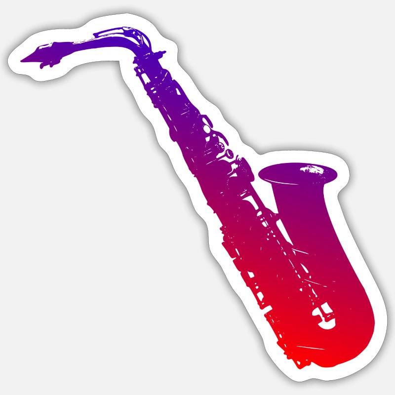 Saxophone Sticker size S (10 x 10 cm)