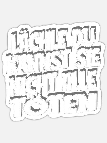 Sarkusmus Spruch Schwarzer Humor Lustiges Ironie - Sticker Größe S (10 x 10 cm) - Mattweiß