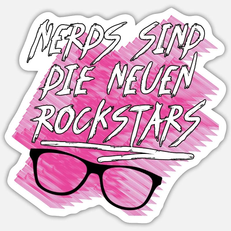 nerdy - Sticker Größe S (10 x 10 cm) - Mattweiß