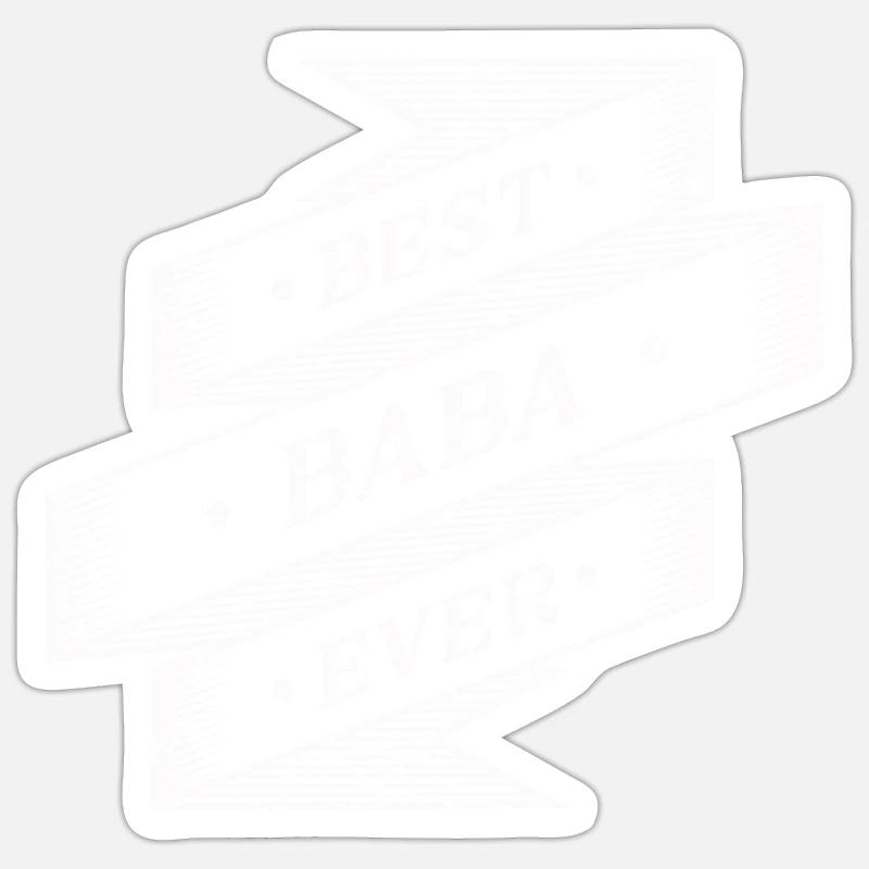 Best Baba Ever - Sticker size S (10 x 10 cm) - white matte