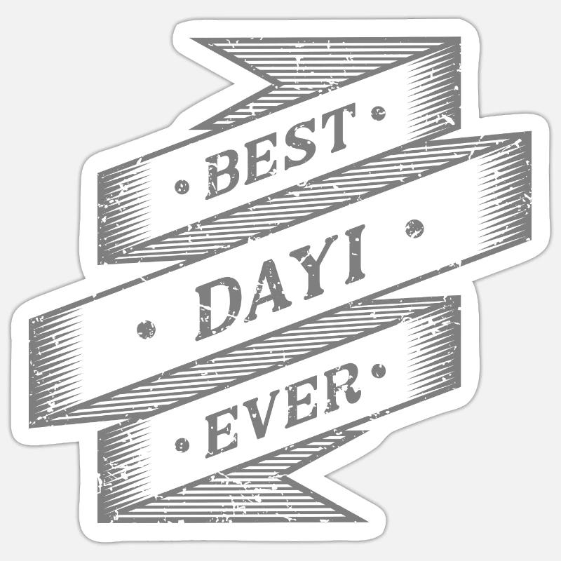 best dayı ever - Sticker size S (10 x 10 cm) - white matte