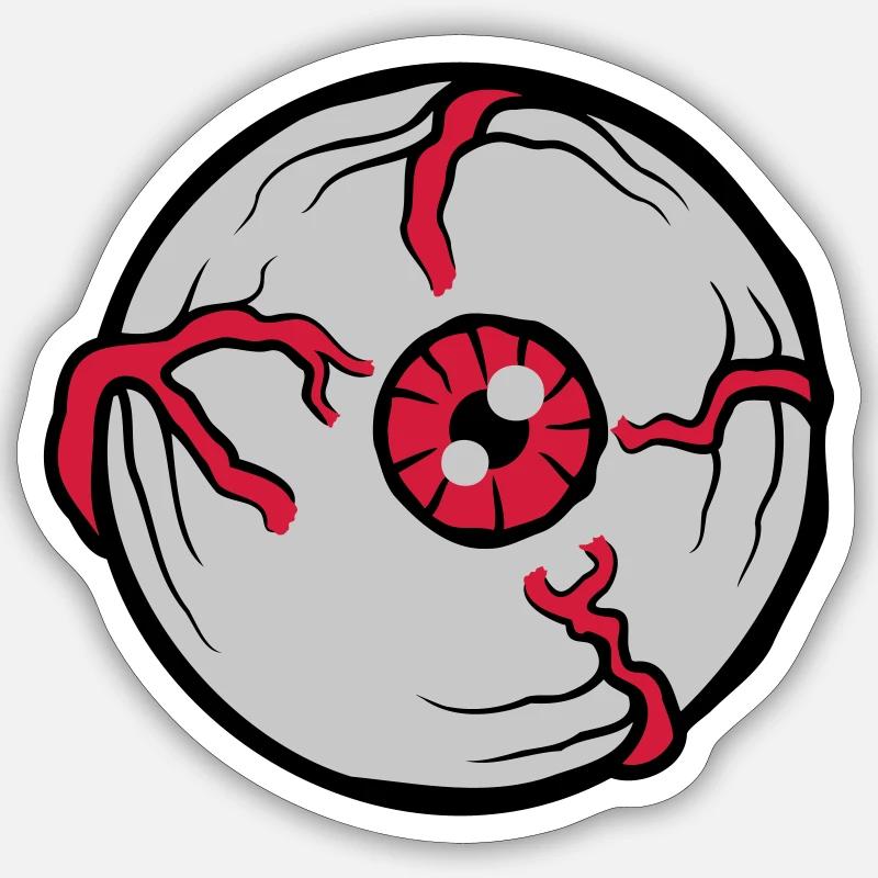 Big Crazy Horror Eye Sticker size S (10 x 10 cm)